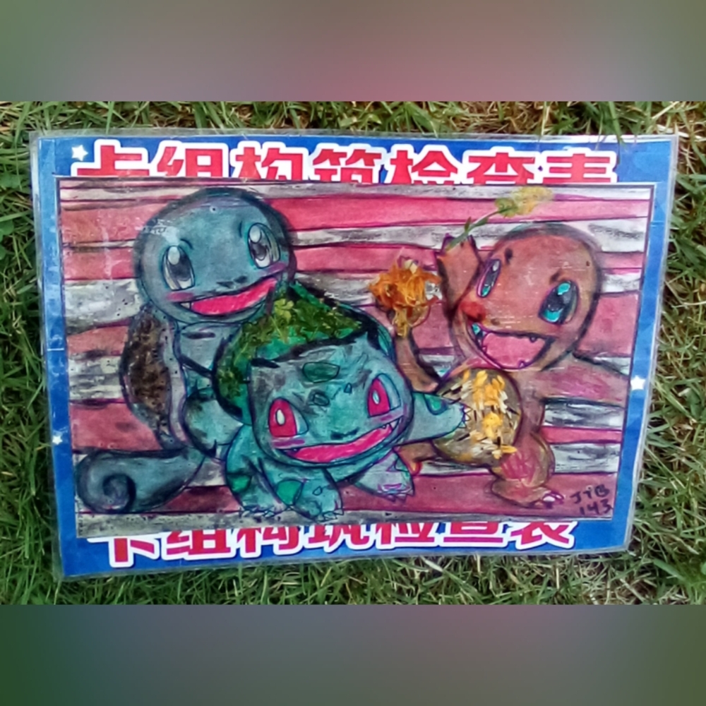 🎨Pokemon Kanto Starters Watercolor Painting Art🖼